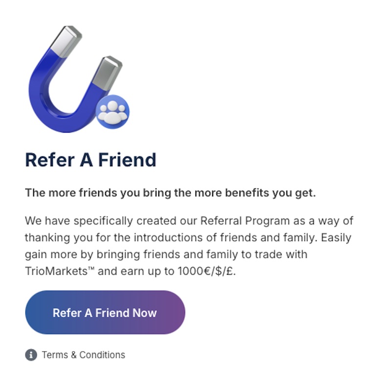 TrioMarkets™ Refer a Friend Promotion Still Ongoing – Earn Up to $1,000 Per Referral